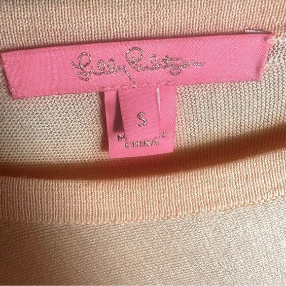 Lilly Pulitzer Peach Flamingo Coolmax Dayna Sweater Size Small - Picture 7 of 14